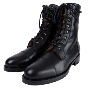 Maretto Damen Schnürboots mit Lammfellfutter