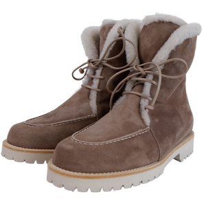 Maretto Damen Schnürboots mit Lammfellfutter