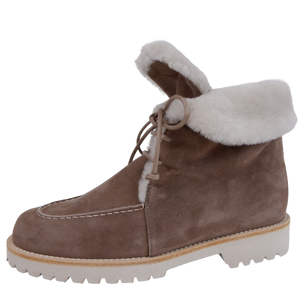 Maretto Damen Schnürboots mit Lammfellfutter