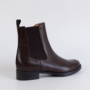 Maretto Damen Chelsea-Boots in dunkel braun