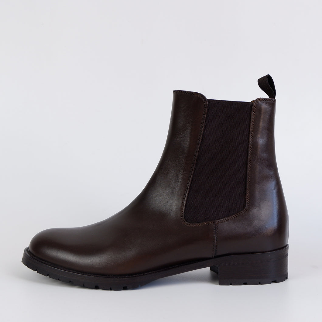 Maretto Damen Chelsea-Boots in dunkel braun