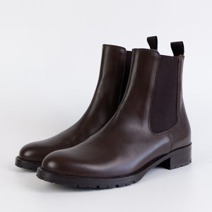 Maretto Damen Chelsea-Boots in dunkel braun